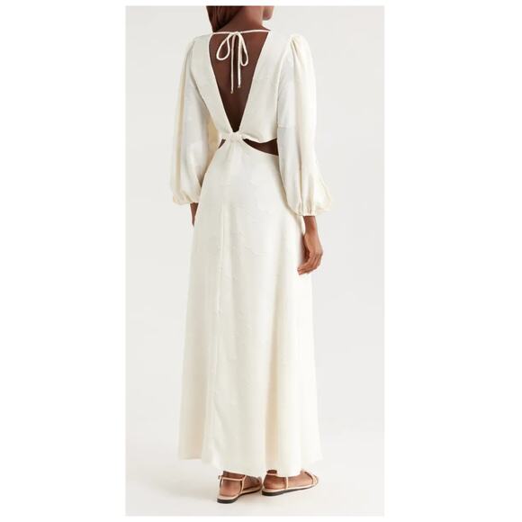 BOAMAR Bianca Balloon Sleeve Cutout Cover-Up Maxi Dress Size XL - Picture 5 of 16